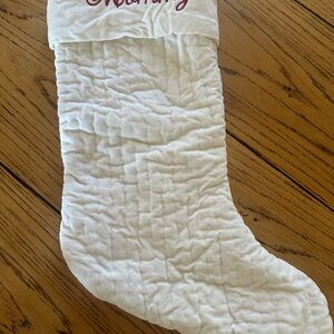 White Christmas Stocking